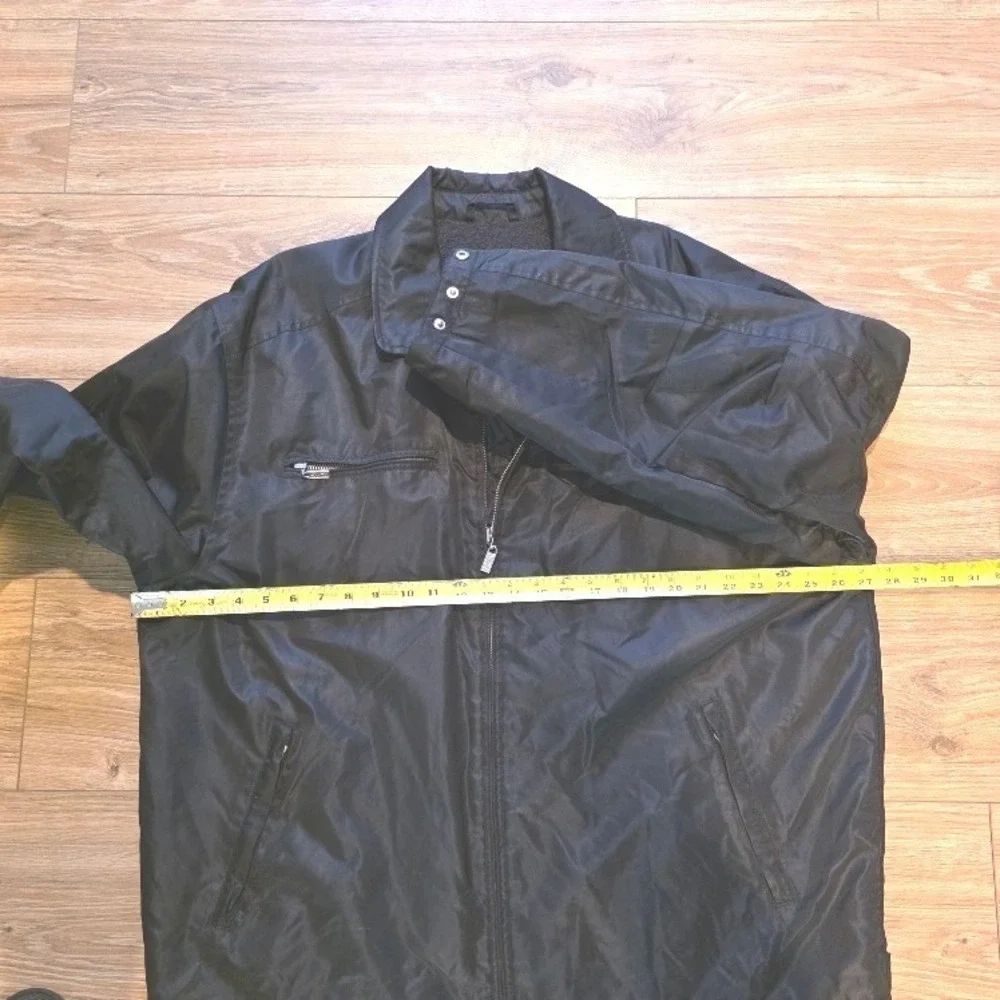 Levis Black Full Zip Quilted Lined Jacket Sz XL Windbreaker Harrington READ